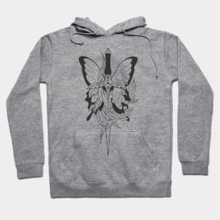 Butterfly Dagger (Line Art) Hoodie